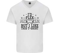 Maglietta In Cotone A V Per Uomo Divertente Gym Id Flex Ma Mi Piace Questa