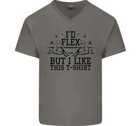 Maglietta In Cotone A V Per Uomo Divertente Gym Id Flex Ma Mi Piace Questa
