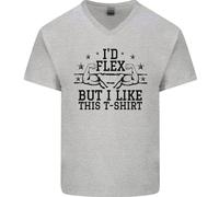 Maglietta In Cotone A V Per Uomo Divertente Gym Id Flex Ma Mi Piace Questa