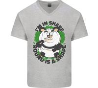 Maglietta In Cotone A V Per Uomo Divertente Orso Panda In Sovrappeso Grasso