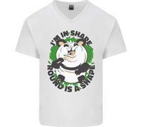 Maglietta In Cotone A V Per Uomo Divertente Orso Panda In Sovrappeso Grasso