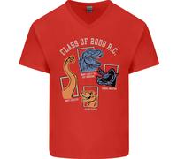 Maglietta In Cotone A V Per Uomo Divertente T-Rex Classe Del 2000 A.C.