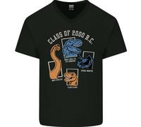 Maglietta In Cotone A V Per Uomo Divertente T-Rex Classe Del 2000 A.C.