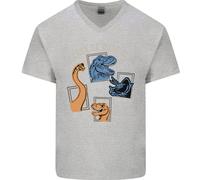 Maglietta In Cotone A V Per Uomo Divertente T-Rex Classe Del 2000 A.C.