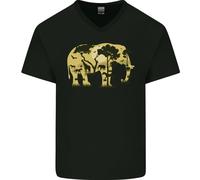 Maglietta In Cotone A V Per Uomo Elefante Ecologia Animale