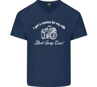 Maglietta In Cotone A V Per Uomo Fotografia Per Mia Moglie