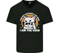 Maglietta In Cotone A V Per Uomo Funny Cat I Am The View