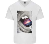 Maglietta In Cotone A V Per Uomo Galactic Taste