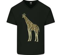 Maglietta In Cotone A V Per Uomo Giraffa Ecologia