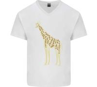Maglietta In Cotone A V Per Uomo Giraffa Ecologia