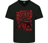 Maglietta In Cotone A V Per Uomo Hot Rod Dragster Auto Hotrod Steel In Motion