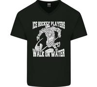 Maglietta In Cotone A V Per Uomo Ice Hockey Players Walk On Water