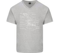 Maglietta In Cotone A V Per Uomo Microscopio Scienza Biologia