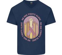 Maglietta In Cotone A V Per Uomo Per La Consapevolezza Del Cancro Al Seno