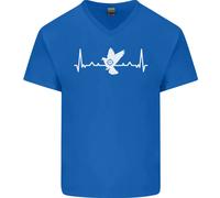 Maglietta In Cotone A V Per Uomo Pigeon Hunting Heart Beat Hunter ECG