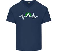 Maglietta In Cotone A V Per Uomo Pulse Camping Camper Festival ECG
