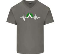 Maglietta In Cotone A V Per Uomo Pulse Camping Camper Festival ECG