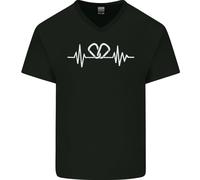 Maglietta In Cotone A V Per Uomo Pulse Rock Climbing Climber Climb ECG
