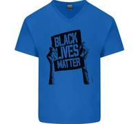 Maglietta In Cotone A V Per Uomo Razzismo Eguaglianza Nera