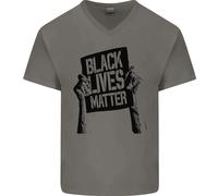 Maglietta In Cotone A V Per Uomo Razzismo Eguaglianza Nera