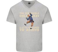 Maglietta In Cotone A V Per Uomo Rock Climbing The Impossible Funny Climber
