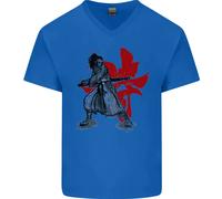 Maglietta In Cotone A V Per Uomo Samurai Spirit MMA Mixed Martial Arts