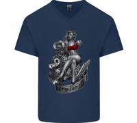 Maglietta In Cotone A V Per Uomo Sexy Engine Muscle Car Hot Rod