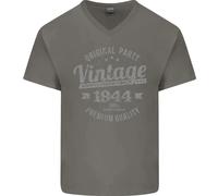 Maglietta In Cotone A V Vintage Per Uomini Compleanno 82 Anni 1944
