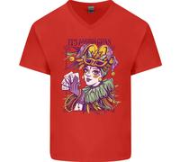 Maglietta In Cotone Da Uomo A V Per Il Carnevale Di Mardi Gras