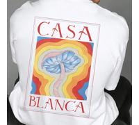 Maglietta in cotone da uomo, con stampa di funghi fantastici, nuova collezione primavera/estate, sportiva ed elegante, in morbido e traspirante cotone bianco a maniche corte L,M,S,XL,XXLGrafico,RetroC
