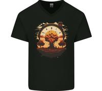 Maglietta In Cotone Gothic A V Per Uomo Apocalittica Time Bomb Climate Change