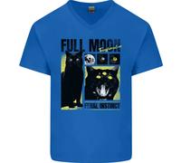 Maglietta In Cotone Nera A V Halloween Per Uomo Feral Instinct Full Moon