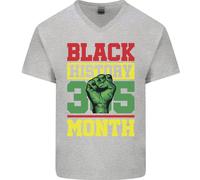 Maglietta In Cotone Nera A V Per Uomini Del Mese Della Storia Nera Lives Matter