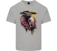 Maglietta In Cotone Uomo Con Ecologia Dell'Elefante Africano