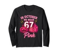 Maglietta in October We Wear Pink 6 7 Meme Maglia a Manica
