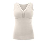 Maglietta intima slim fit da donna 2025 reggiseno senza maniche intimo termico in pizzo invernale con scollo a V canotta termica calda biancheria intima gilet base strato tee per allenamento