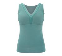 Maglietta intima slim fit da donna 2025 reggiseno senza maniche intimo termico in pizzo invernale con scollo a V canotta termica calda biancheria intima gilet base strato tee per allenamento