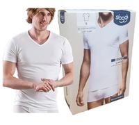 Maglietta intima uomo t-shirt mezza manica cotone elastico V Basic neck Sloggi