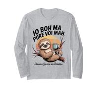 Maglietta Io Boh Ma Pure Voi mAh Bradipo caffè Divertente Maglia a Manica