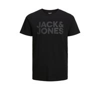JACK & JONES JJECORP LOGO TEE SS O-NECK NOOS, T-Shirt, Uomo, Nero (Black Fit: Slim/Large Print/Black), XXL