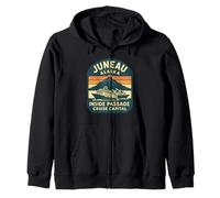 Maglietta Juneau Alaska Cruise Capital, souvenir con scritta «Inside Passage» Felpa con Cappuccio
