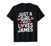 Maglietta Just A Girl who loves JAMES Cute JAMES Maglietta
