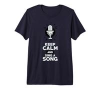 Maglietta Karaoke Keep Calm And Sing A Song Gift Tee per cantanti Maglietta Premium
