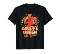 Maglietta Karaoke Queen! I Love to Sing Maglietta