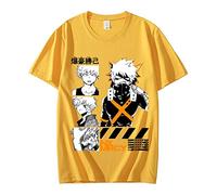 Maglietta Katsuki Bakugou My Hero Academia T-shirt Anime Graphic Tees Uomo Streetwear Harajuku Fashion Casual Cool T Shirt (XL,color 03)
