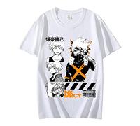 Maglietta Katsuki Bakugou My Hero Academia T-shirt Anime Graphic Tees Uomo Streetwear Harajuku Fashion Casual Cool T Shirt (XXL,color 05)
