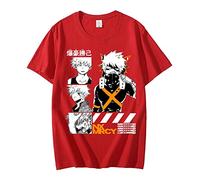 Maglietta Katsuki Bakugou My Hero Academia T-shirt Anime Graphic Tees Uomo Streetwear Harajuku Fashion Casual Cool T Shirt (XXS,color 06)