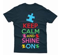 Maglietta Keep Calm And Shine On Autism Awareness Day Promoting Love...