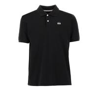 La Martina Black Cotton Men's Polo Shirt - L