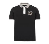 La Martina Maglietta 'MAP005' grigio / nero / bianco Uomo La Martina L grigio / nero / bianco